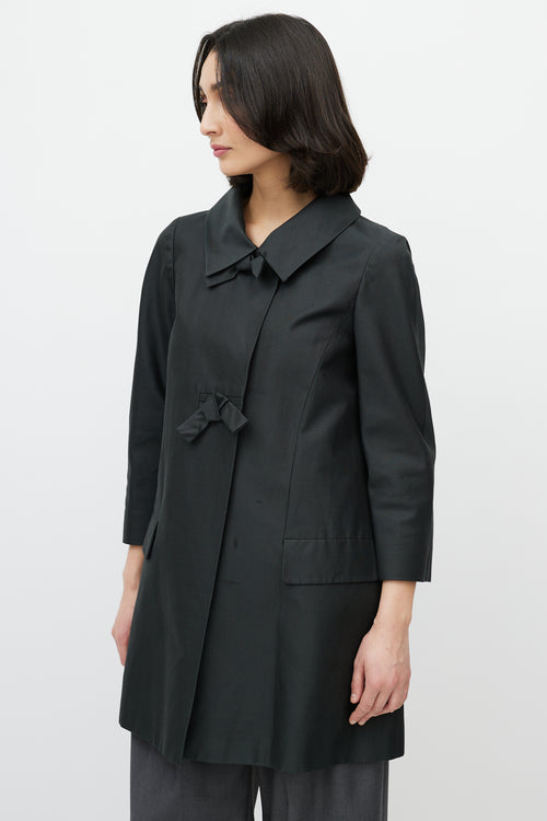 Chloé Black Bow Quarter Sleeve Coat