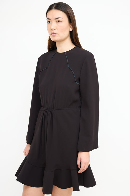 Chloé Black Flounce Hem Dress