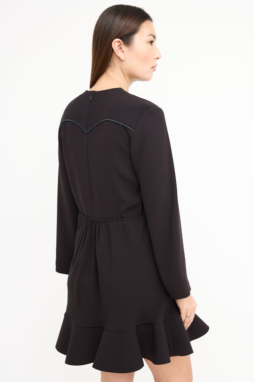 Chloé Black Flounce Hem Dress