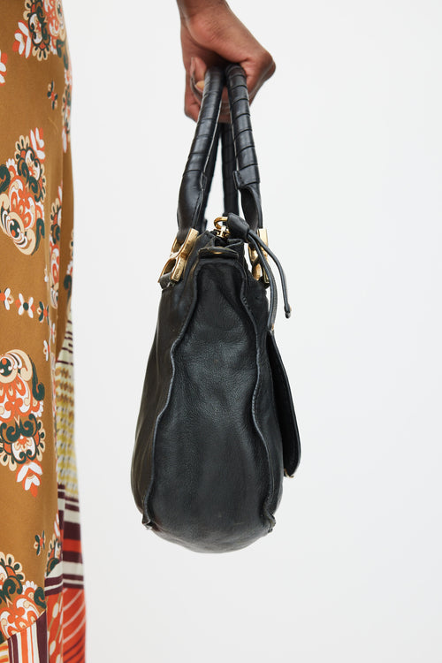 Chloé Black 
Gold Leather Marcie Bag