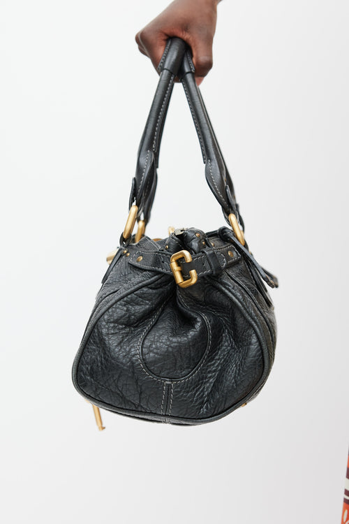 Chloé Black 
Gold Leather Paddington Bag