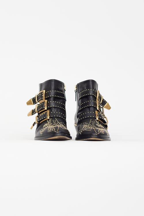 Chloé Black 
Gold Susanna Studded Boot