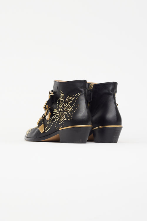 Chloé Black 
Gold Susanna Studded Boot