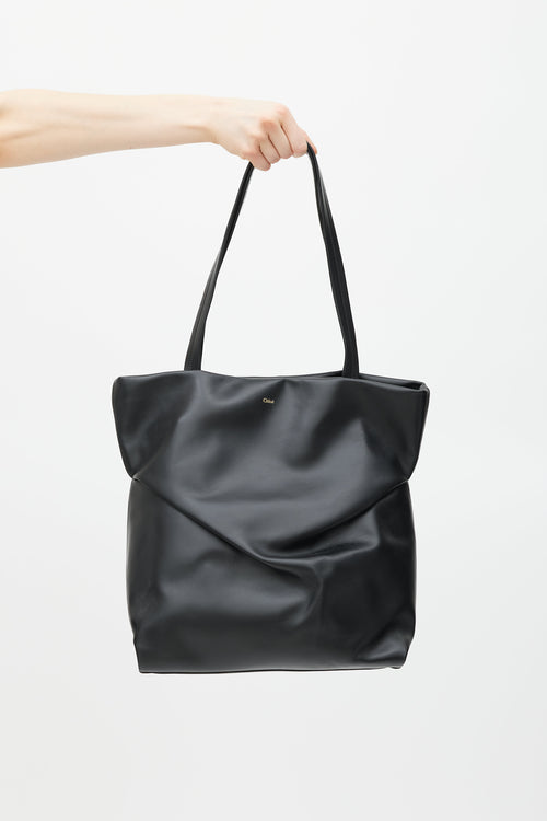 Chloé Black Judy Folded Leather Tote