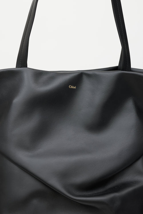 Chloé Black Judy Folded Leather Tote