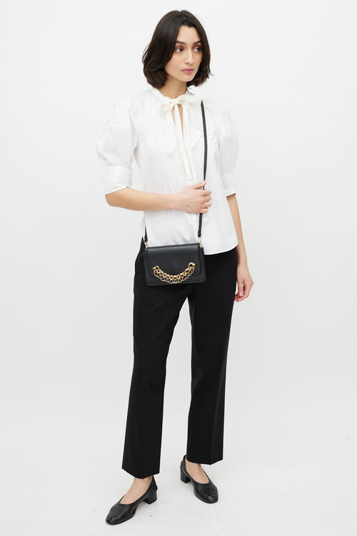 Chloé Black Leather Drew Bijou Clutch