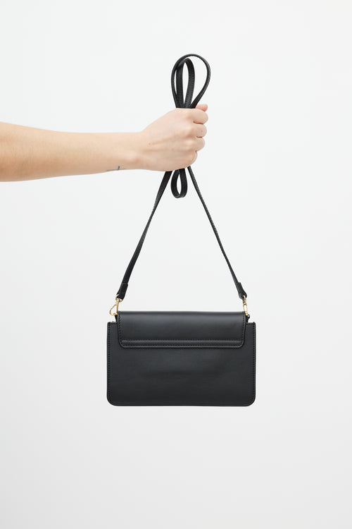 Chloé Black Leather Drew Bijou Clutch