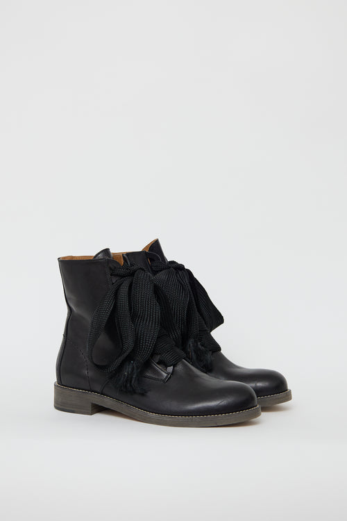 Chloé Black Leather Harper Ankle Boot