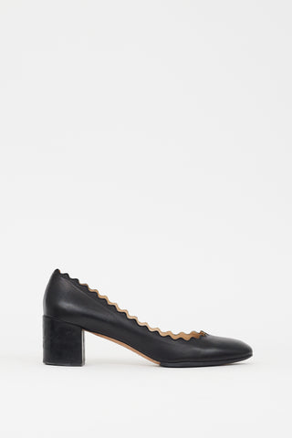 Chloé Black Leather Lauren Pump