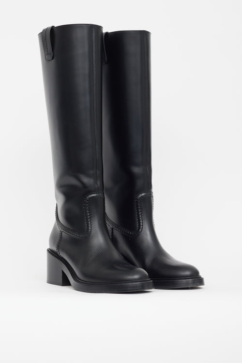 Chloé Black Leather Mallo Boot