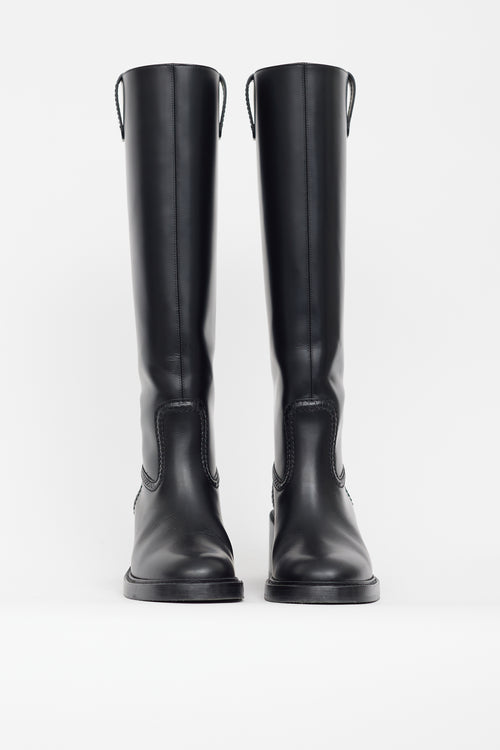 Chloé Black Leather Mallo Boot