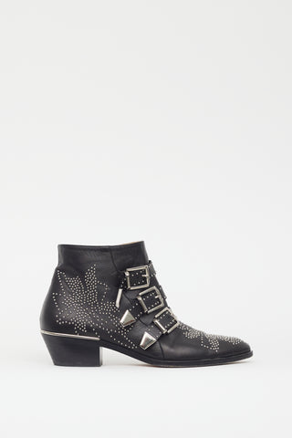 Chloé Black 
Silver Susanna Studded Boot