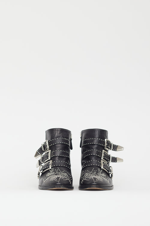 Chloé Black 
Silver Susanna Studded Boot