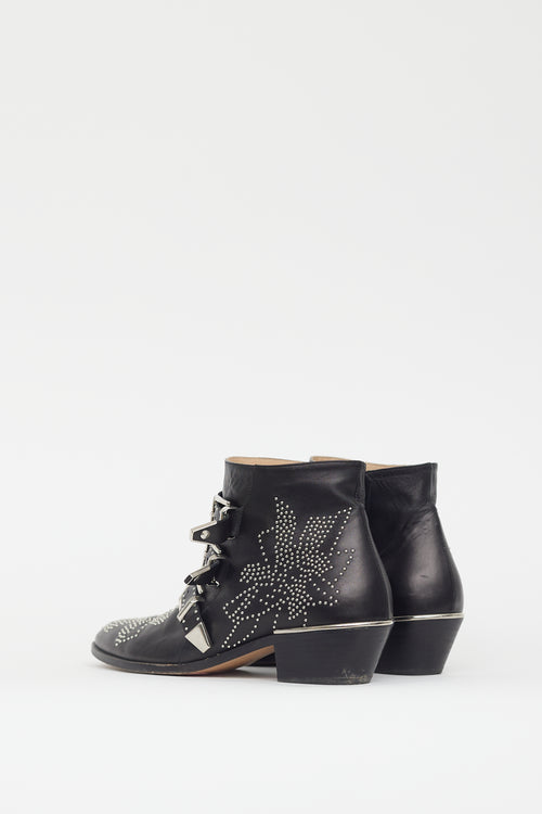 Chloé Black 
Silver Susanna Studded Boot