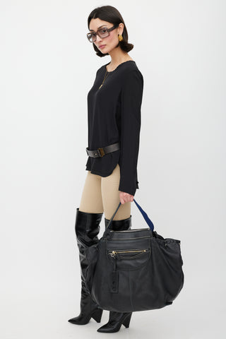 Chloé Black 
Navy Leather Tote