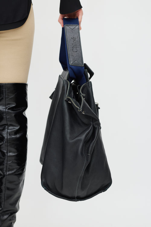 Chloé Black 
Navy Leather Tote