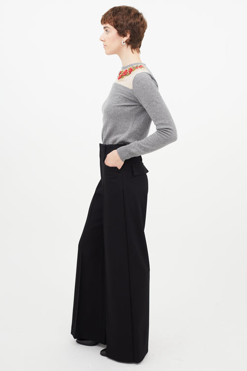 Chloé Black Pleated Trouser