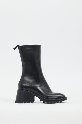 Chloé Black Rubber Betty Rain Boot