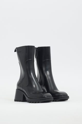 Chloé Black Rubber Betty Rain Boot