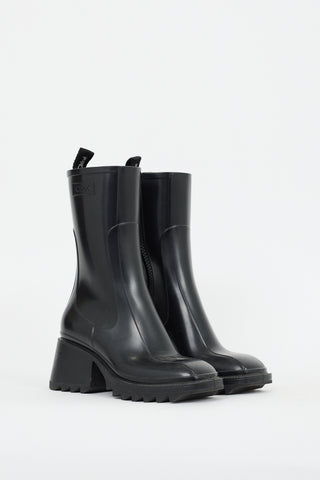 Chloé Black Rubber Betty Rain Boot