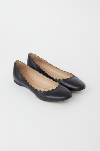 Chloé Black Leather Lauren Ballet Flat