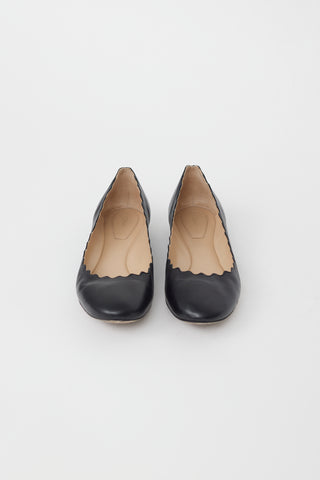 Chloé Black Leather Lauren Ballet Flat