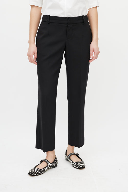 Chloé Black Slim Cropped Trouser