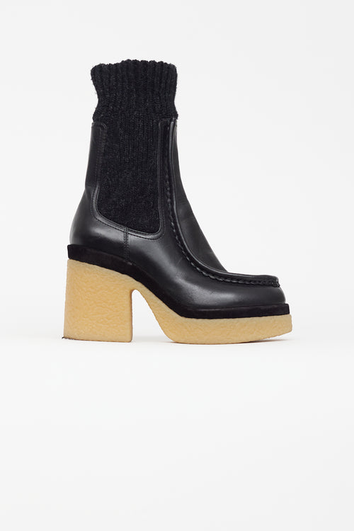 Chloé Black Sock 
Gum Sole Jamie  Boot