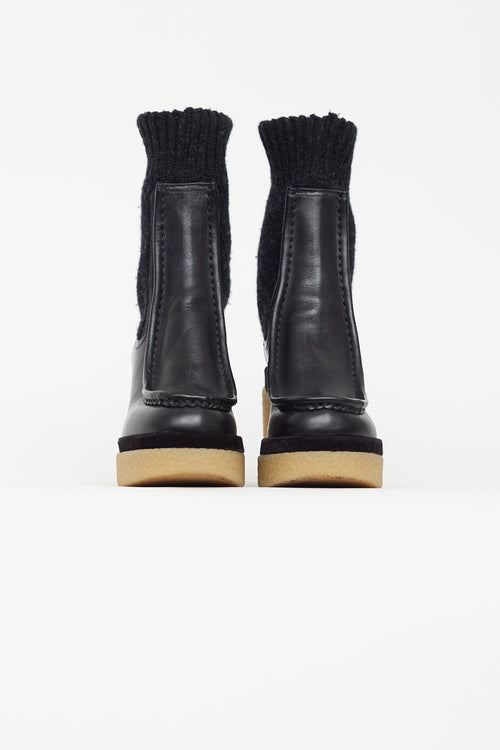 Chloé Black Sock 
Gum Sole Jamie  Boot