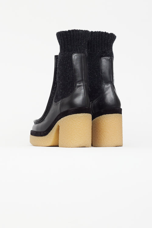 Chloé Black Sock 
Gum Sole Jamie  Boot