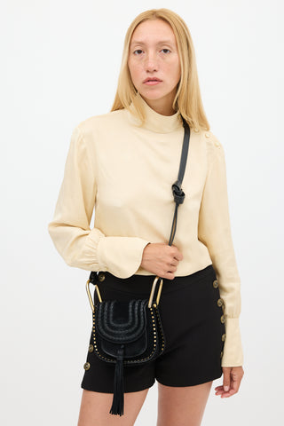 Chloé Black Suede Mini Hudson Bag