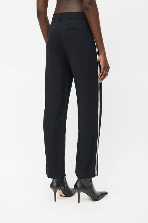 Chloé Black 
White Stripe Trouser