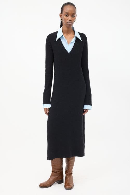 Chloé Black Wool 
Cashmere Midi Sweater Dress