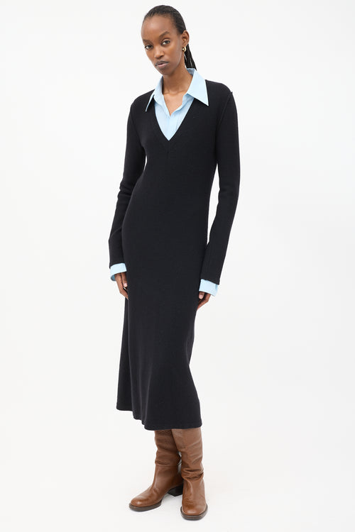 Chloé Black Wool 
Cashmere Midi Sweater Dress