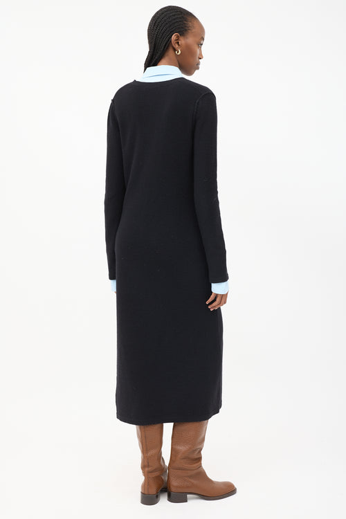 Chloé Black Wool 
Cashmere Midi Sweater Dress