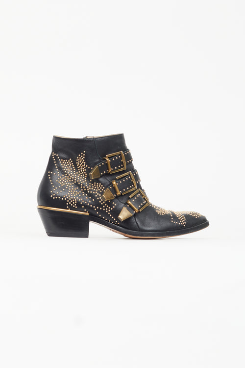 Chloé Black 
Gold Susanna Studded Boot