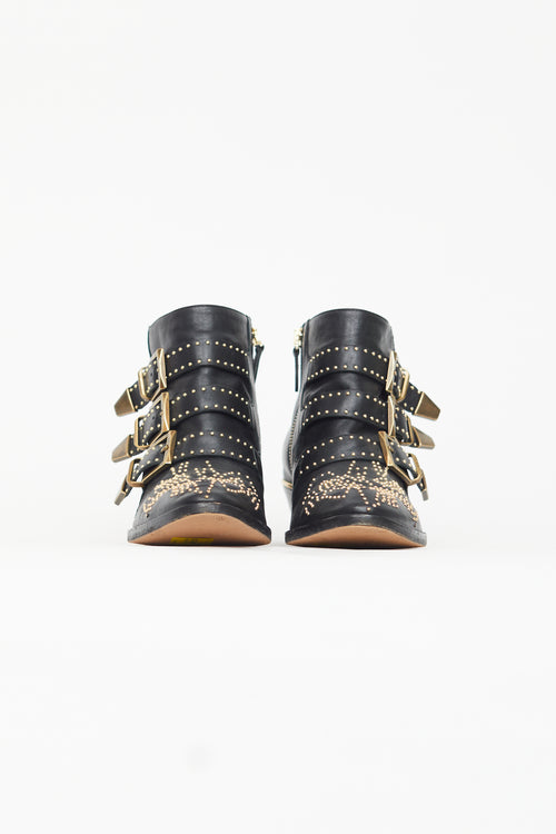 Chloé Black 
Gold Susanna Studded Boot