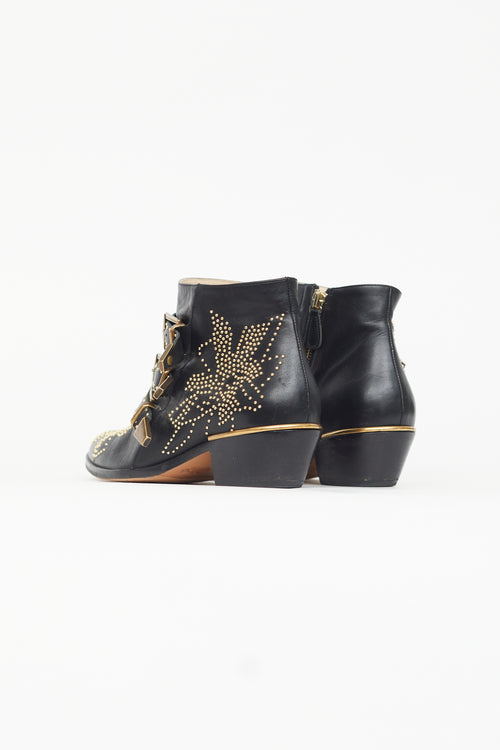 Chloé Black 
Gold Susanna Studded Boot