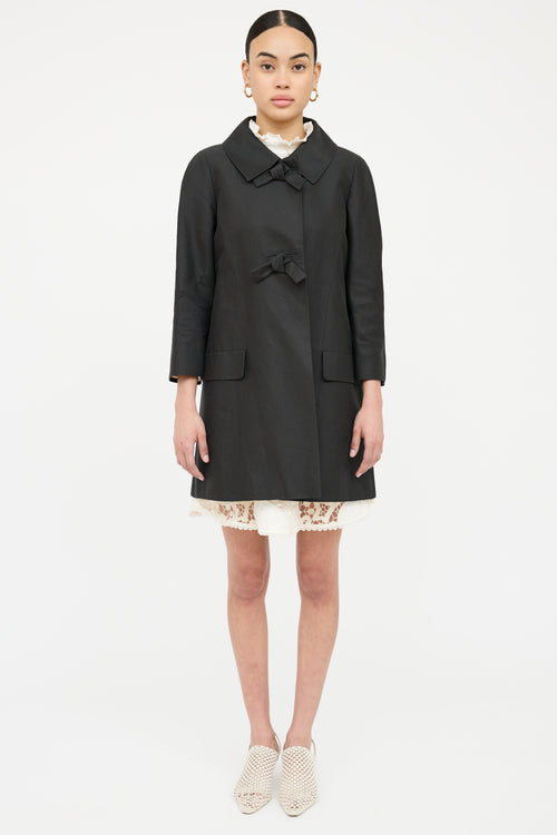 Bow Quarter Sleeve Coat