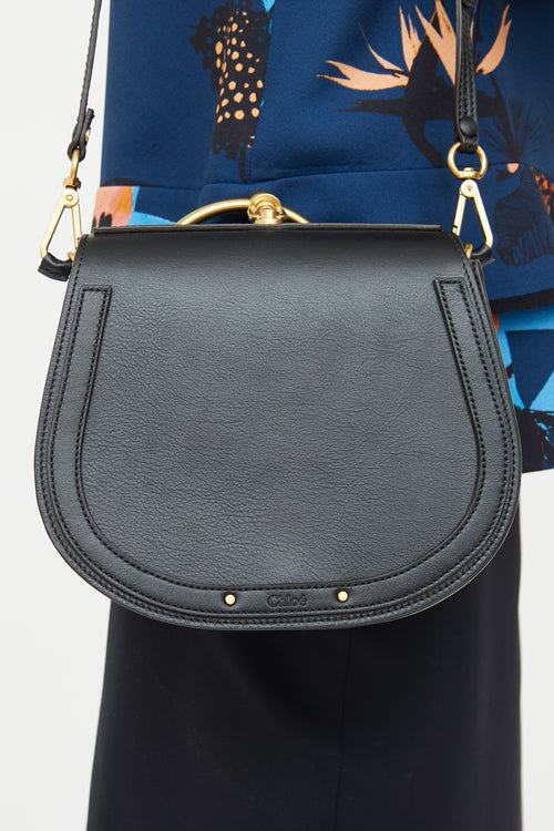 Chloé Black Leather Nile Crossbody