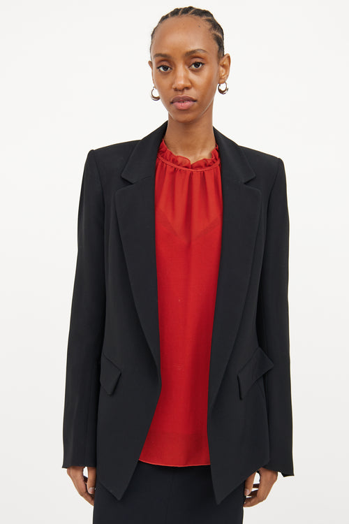 Chloé Black Silk Blend Open Blazer