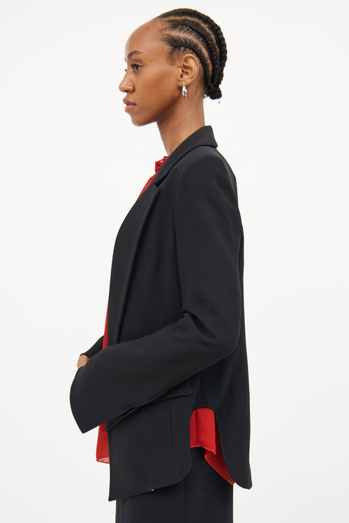 Chloé Black Silk Blend Open Blazer