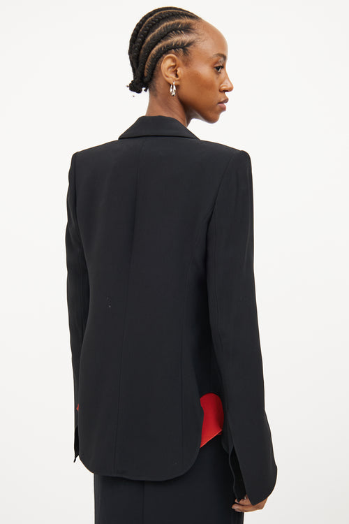 Chloé Black Silk Blend Open Blazer