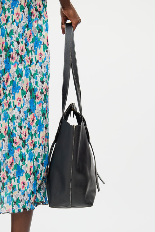 Chloé Black 
White Leather Darryl Tote