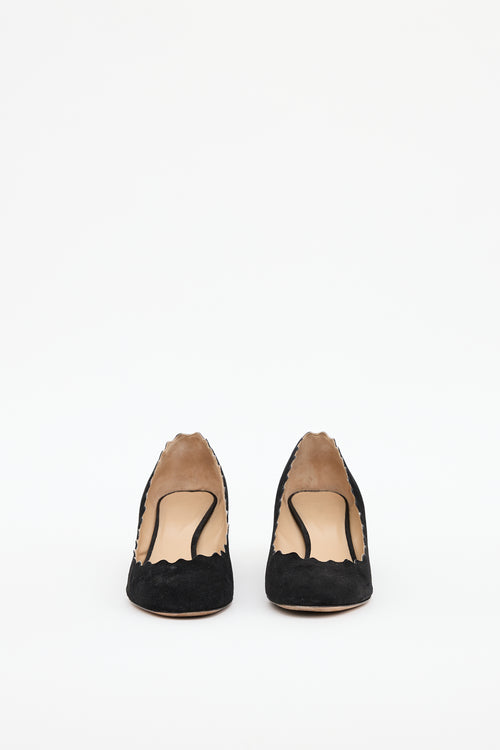 Chloé Black Suede Lauren Pump