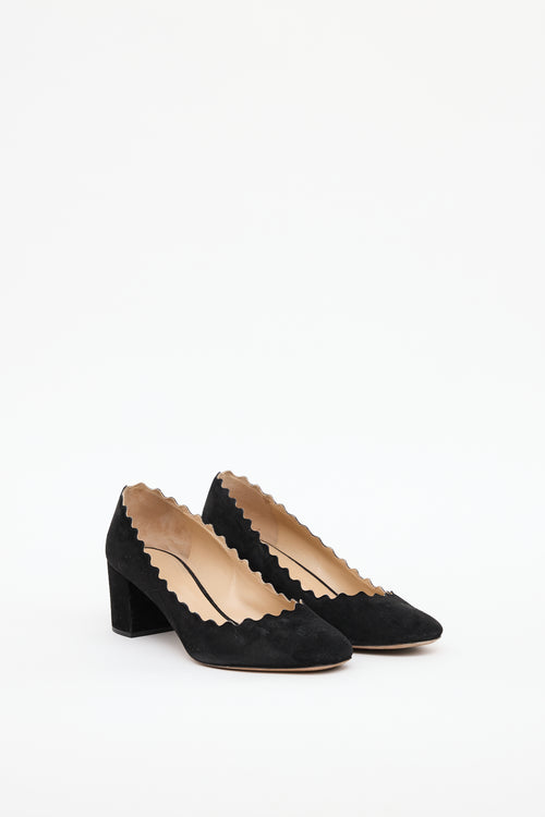 Chloé Black Suede Lauren Pump