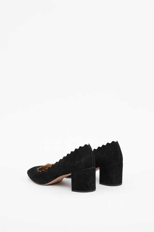 Chloé Black Suede Lauren Pump