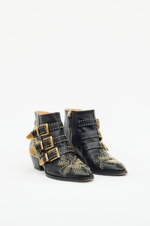 Chloé Black 
Gold Susanna Studded Boots