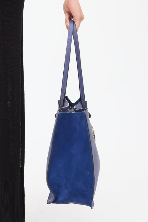 Chloé Navy Faye Tote Bag