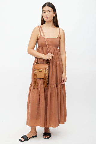 Chloé Brown Jade Suede Tassel Bag